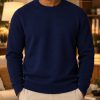 Men's Burgundy Crewneck Sweater – Classic Casual Knit Pullove - Image 4